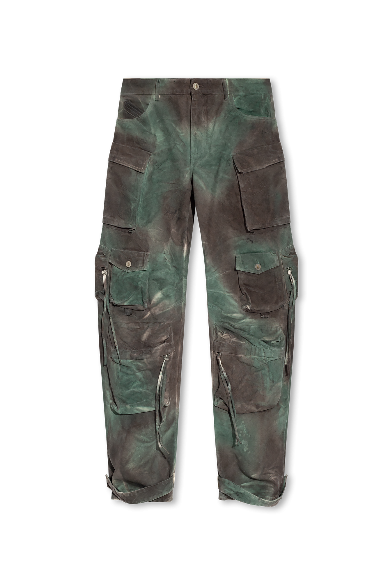 Green Fern cargo Outside trousers The Attico GenesinlifeShops